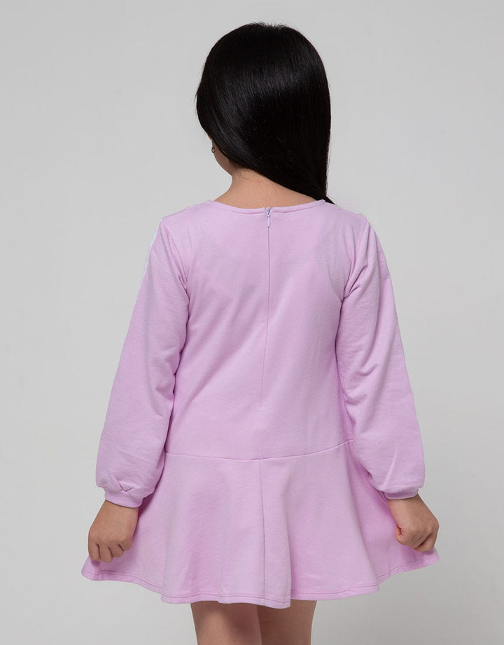 Little M Long Sleeve Midi Dress Lovely Cute Bunny Bawah Ruffle