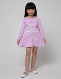 Little M Long Sleeve Midi Dress Lovely Cute Bunny Bawah Ruffle