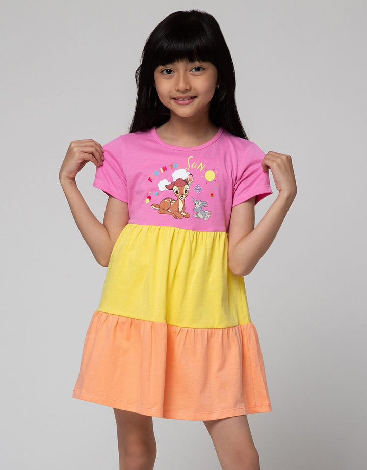 Disney Bambi Print Midi Dress Anak Perempuan