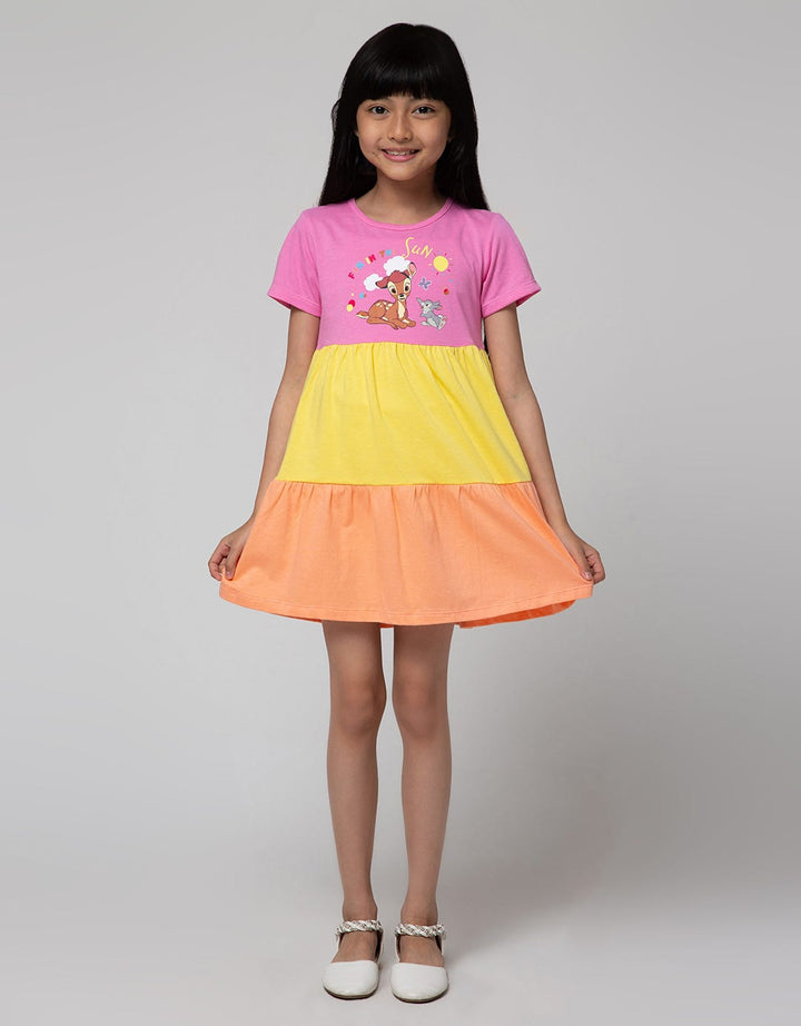 Disney Bambi Print Midi Dress Anak Perempuan