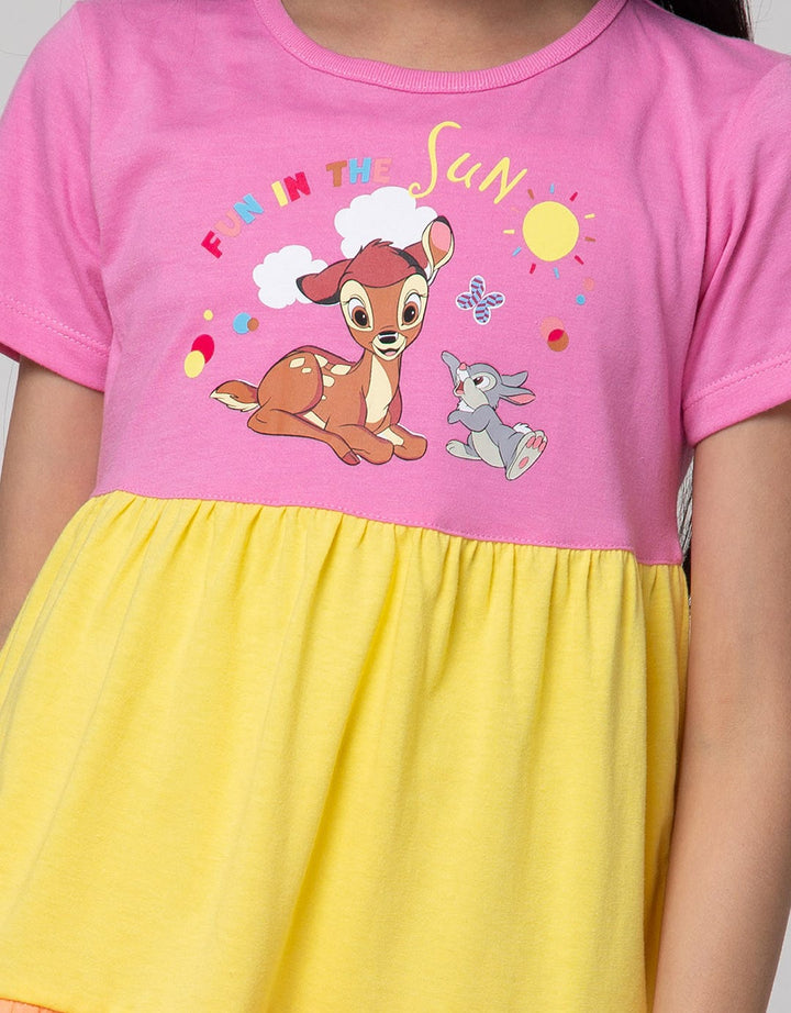 Disney Bambi Print Midi Dress Anak Perempuan