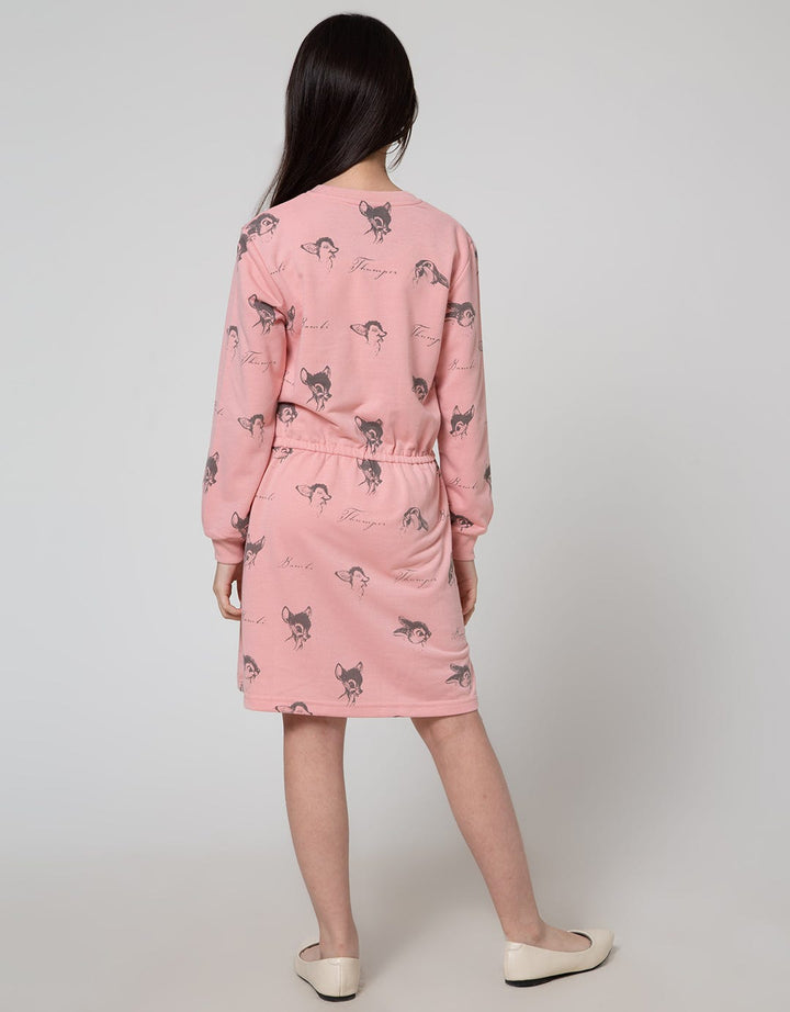 Disney Bambi Print Dress Anak Perempuan