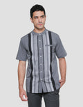 Cardinal Casual Stipes Print Kemeja Koko Pria