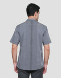 Cardinal Casual Stipes Print Kemeja Koko Pria
