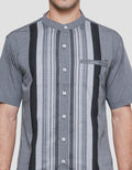 Cardinal Casual Stipes Print Kemeja Koko Pria
