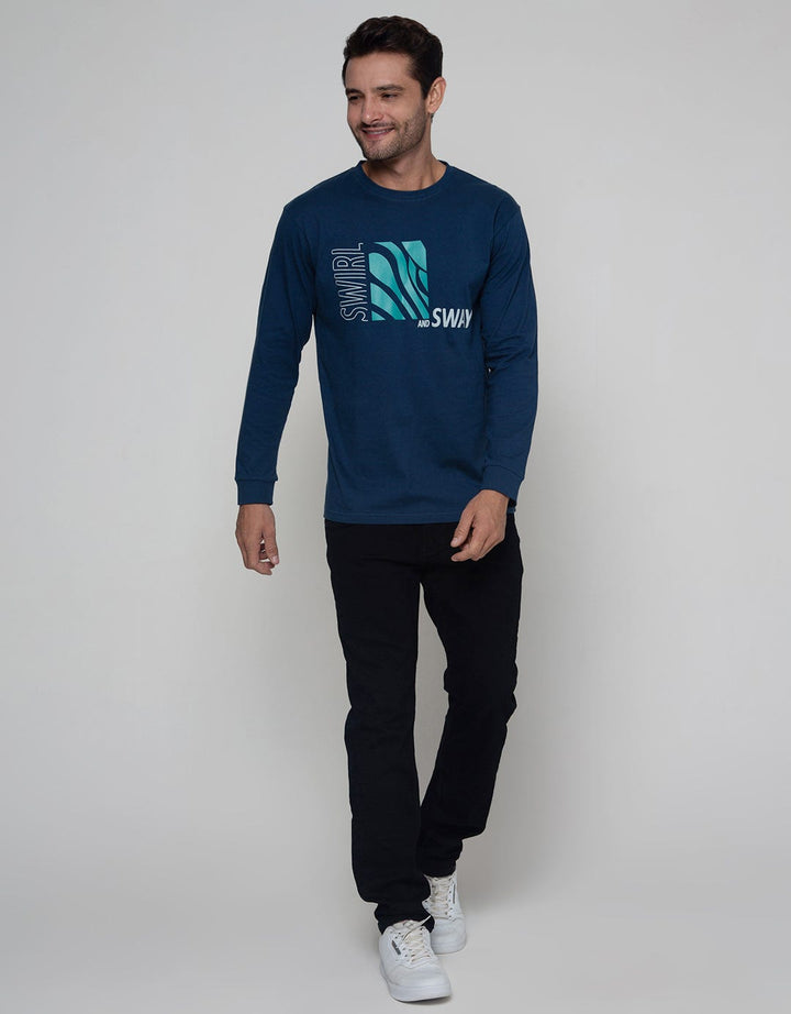 Nevada Long Sleeve Swirl Print T-Shirt