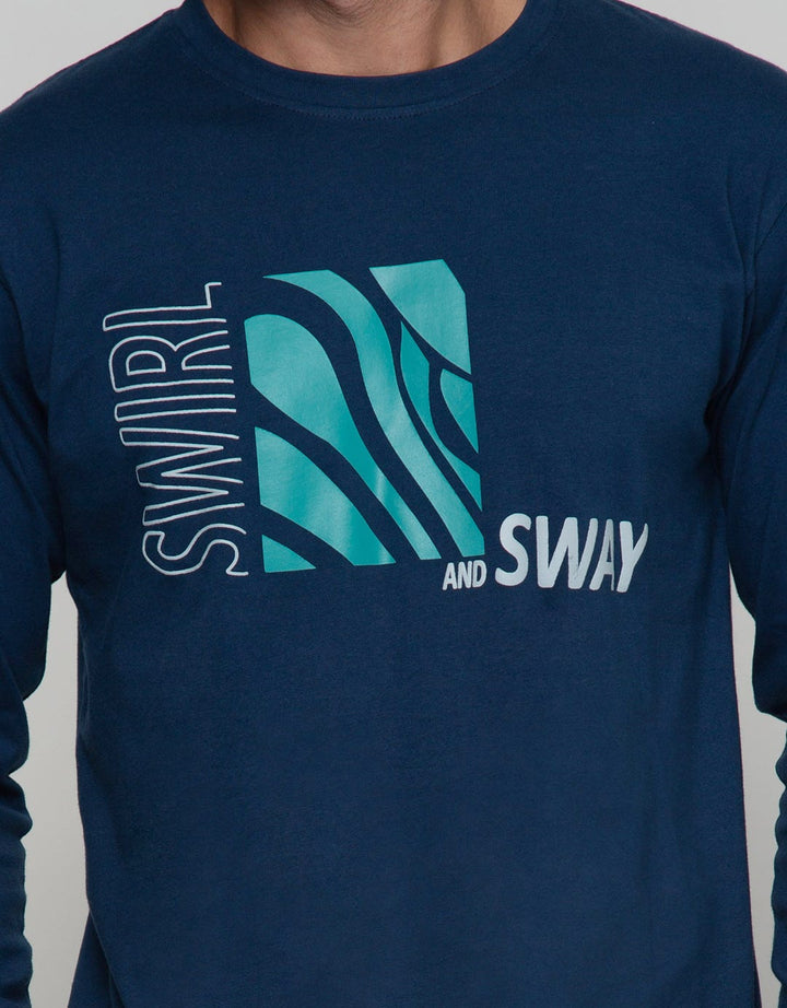 Nevada Long Sleeve Swirl Print T-Shirt
