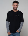 Nevada Long Sleeve T-Shirt Mock Print On Sleeve