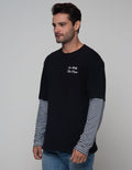 Nevada Long Sleeve T-Shirt Mock Print On Sleeve