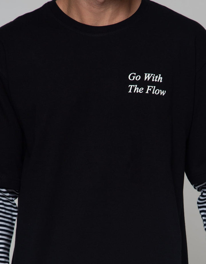 Nevada Long Sleeve T-Shirt Mock Print On Sleeve