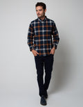 Cole Long Sleeve Shirt Twill Med Check 2 Pocket