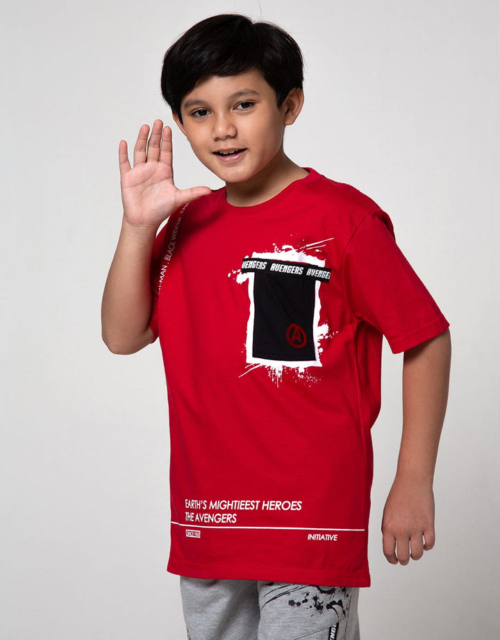Marvel Avengers Pocket Ribbon Short Sleeve T-Shirt