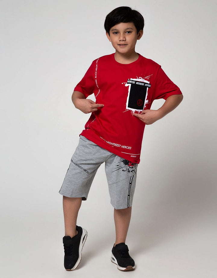 Marvel Avengers Pocket Ribbon Short Sleeve T-Shirt