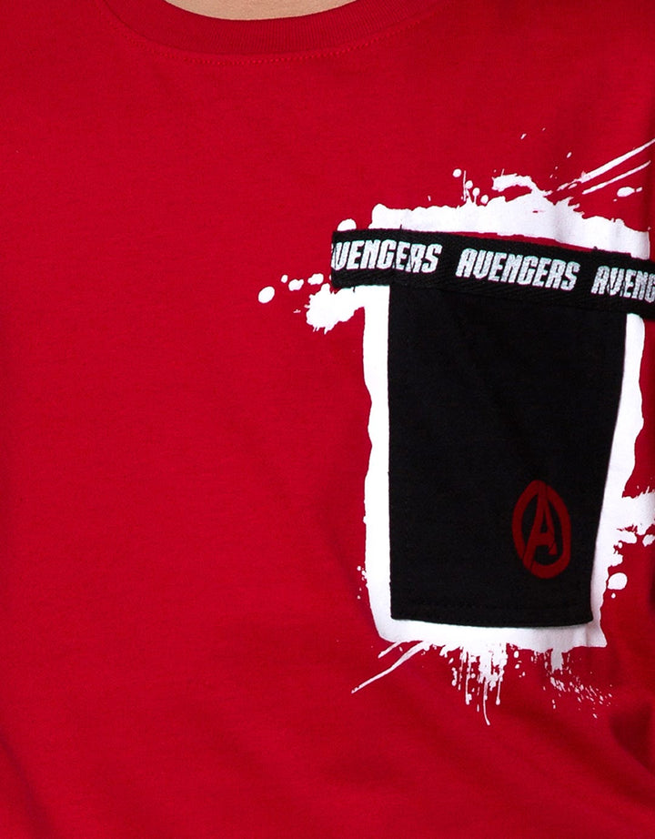 Marvel Avengers Pocket Ribbon Short Sleeve T-Shirt