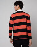 Nevada Long Sleeve Polo Shirt Combed Engineering Stripe