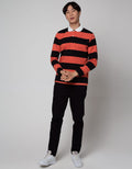 Nevada Long Sleeve Polo Shirt Combed Engineering Stripe