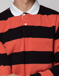 Nevada Long Sleeve Polo Shirt Combed Engineering Stripe