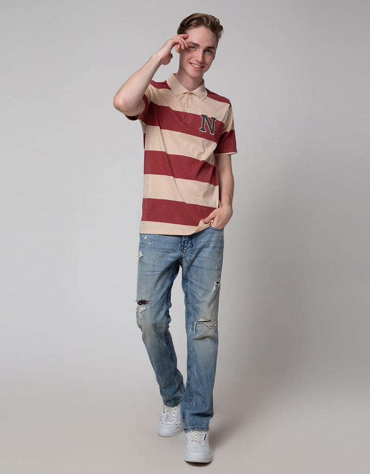 Nevada Engineering Stripe Polo Shirt Men