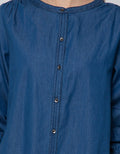 Connexion Long Sleeve Blouse 78 Sleve Chambray Tangan Karet