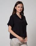 Connexion Short Sleeve Blouse Resort Collar Basic