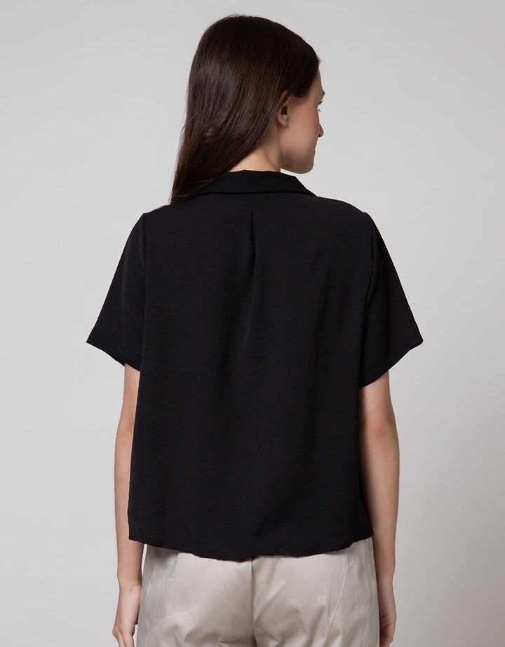 Connexion Short Sleeve Blouse Resort Collar Basic