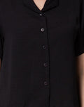 Connexion Short Sleeve Blouse Resort Collar Basic