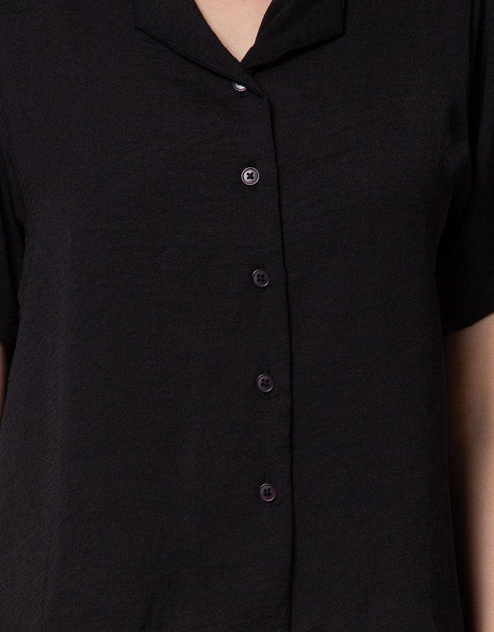 Connexion Short Sleeve Blouse Resort Collar Basic