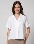Connexion Short Sleeve Blouse Resort Collar Basic