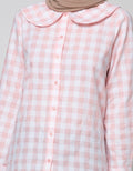 Annisa Long Seeve Shirt Peterpan Gingham Blouse