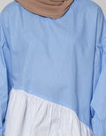 Annisa Assymetrical Stripes Muslim Blouse