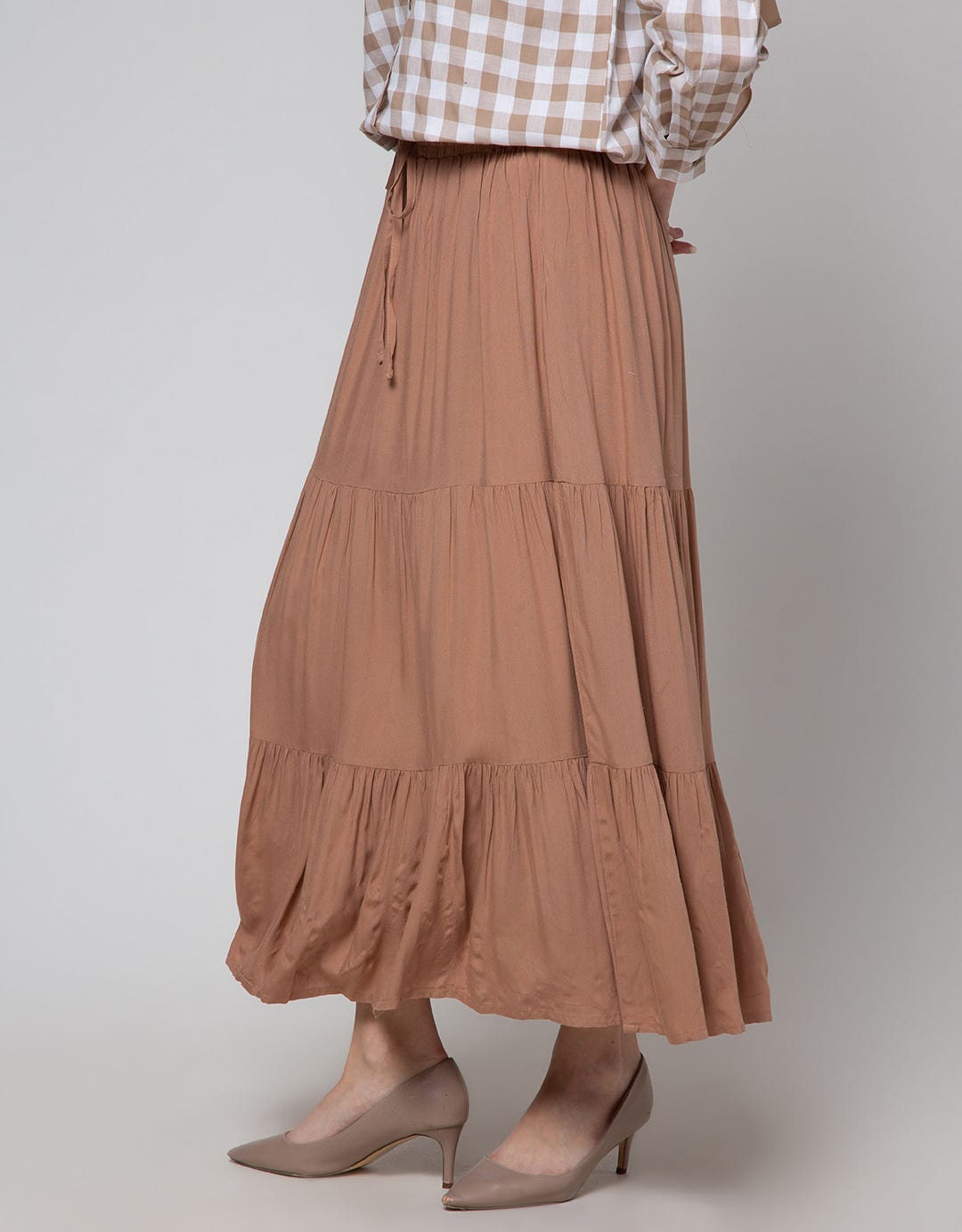 Annisa Maxi Skirt 3 Tiered Layer Rayon