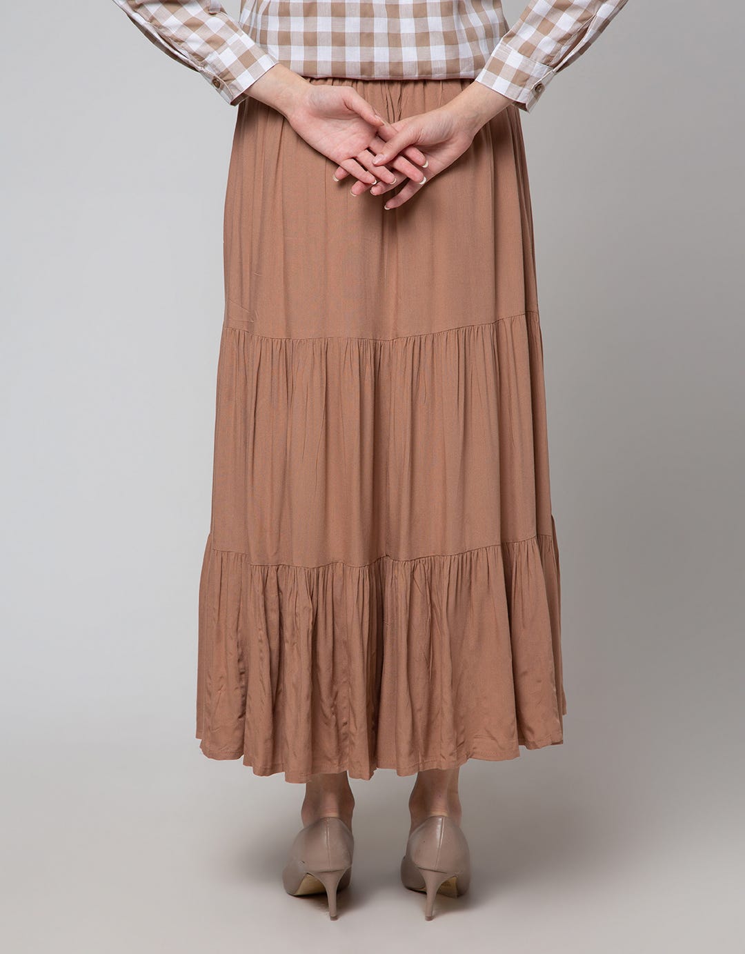 Annisa Maxi Skirt 3 Tiered Layer Rayon