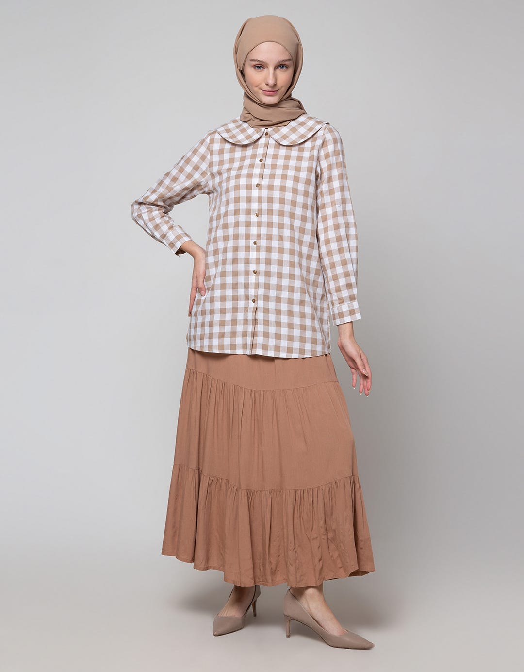 Annisa Maxi Skirt 3 Tiered Layer Rayon