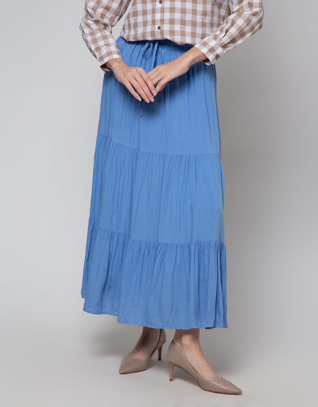 Annisa Maxi Skirt 3 Tiered Layer Rayon