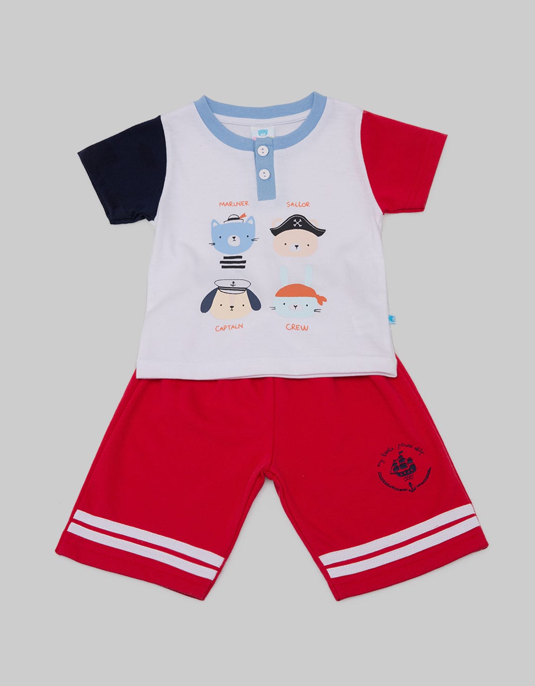 Pipiniko Top - Bottom Set Pirates Bear And Crew