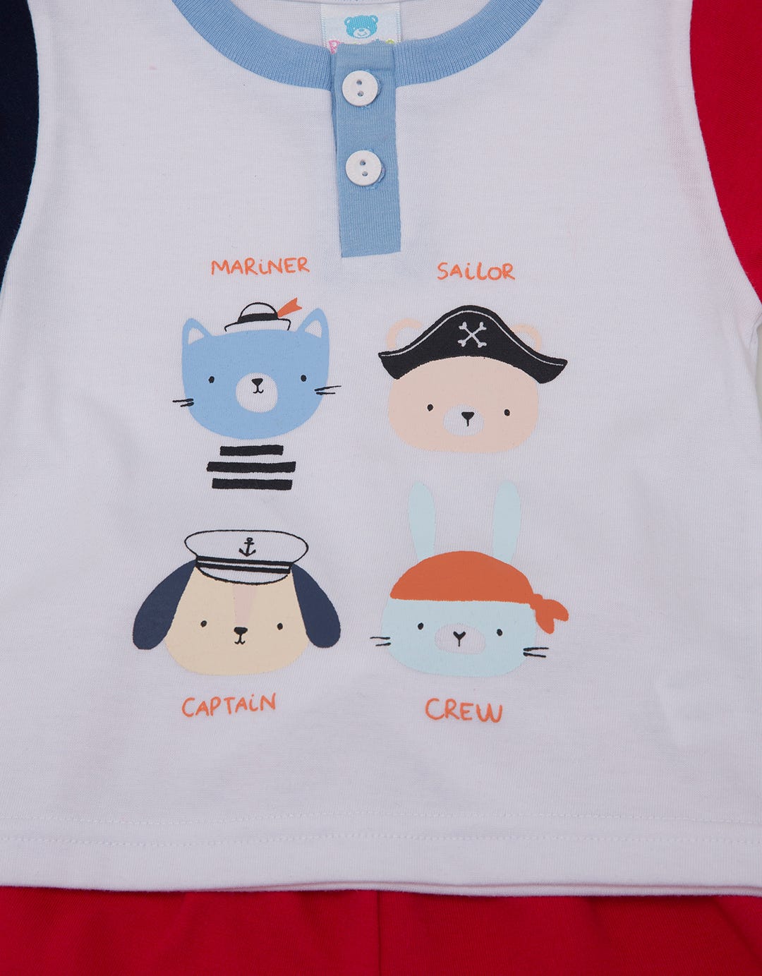 Pipiniko Top - Bottom Set Pirates Bear And Crew