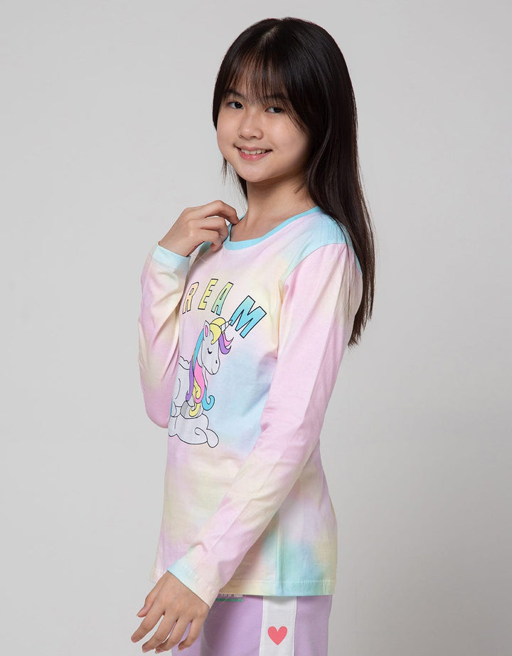 Aero Long Sleeve T-Shirt Tie Dye Unicorn Dream