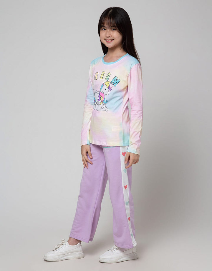 Aero Long Sleeve T-Shirt Tie Dye Unicorn Dream