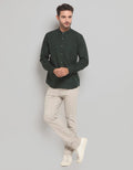 Larusso Kemeja Basic Oxford Rami Kerah Shanghai Panjang