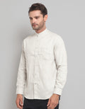 Larusso Kemeja Basic Tencel Kerah Shanghai Panjang