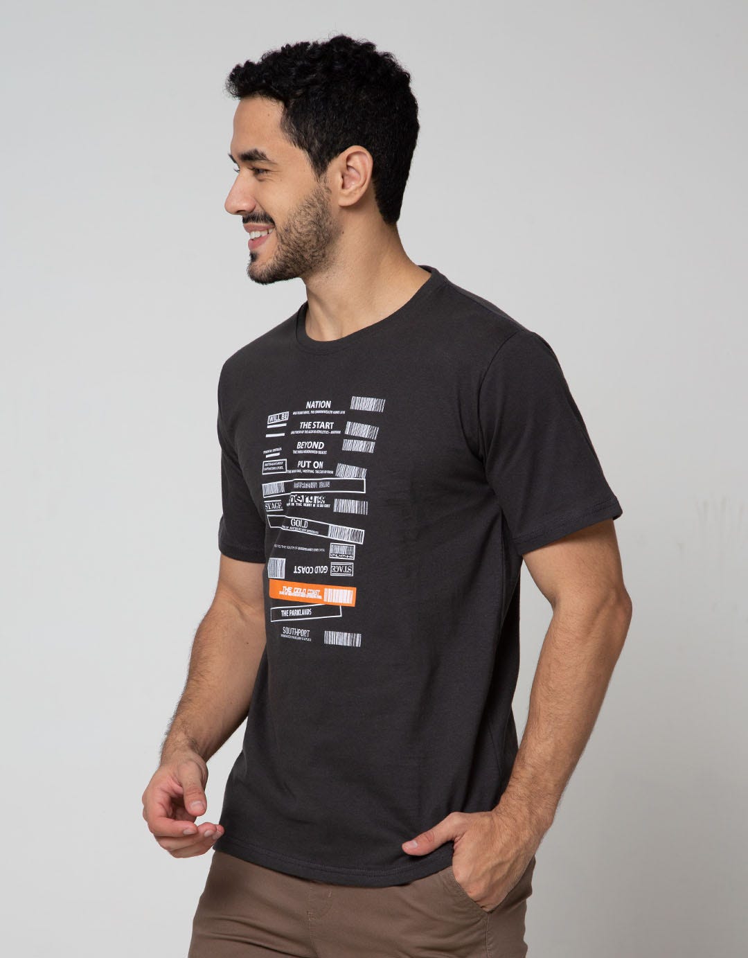 T Zone Short Sleeve T-Shirt Dynamic Letter Wording