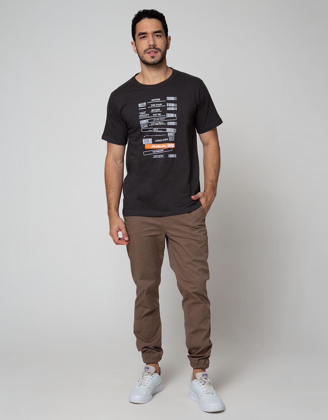 T Zone Short Sleeve T-Shirt Dynamic Letter Wording
