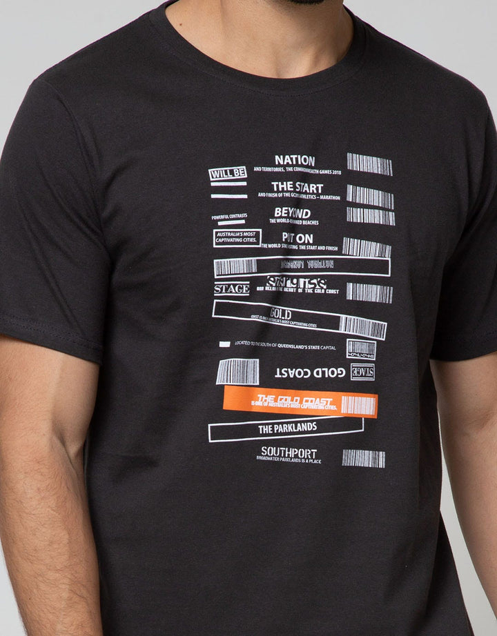 T Zone Short Sleeve T-Shirt Dynamic Letter Wording