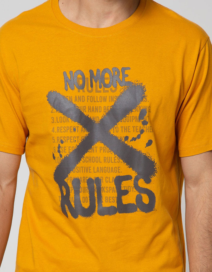 T Zone Short Sleeve T-Shirt Dynamic Letter No More Rule