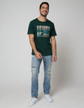 T Zone Short Sleeve T-Shirt Print Theme Dynamic Letter Brave