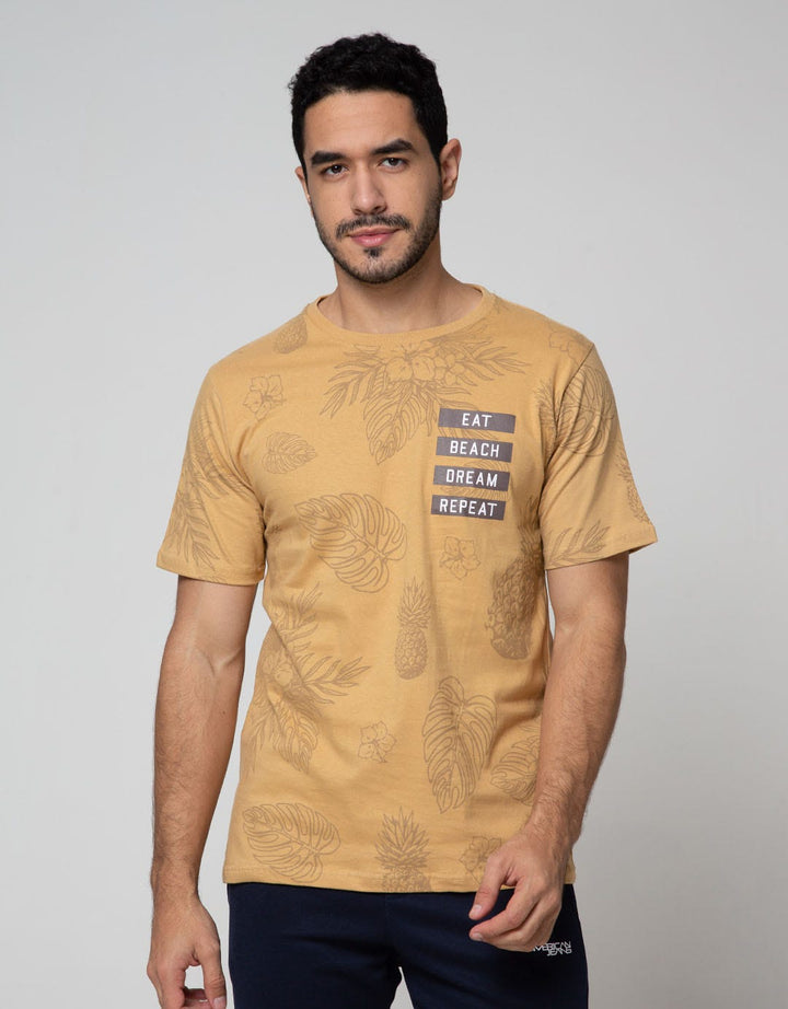 T Zone Short Sleeve T-Shirt Fullprint Theme Summertime Casual