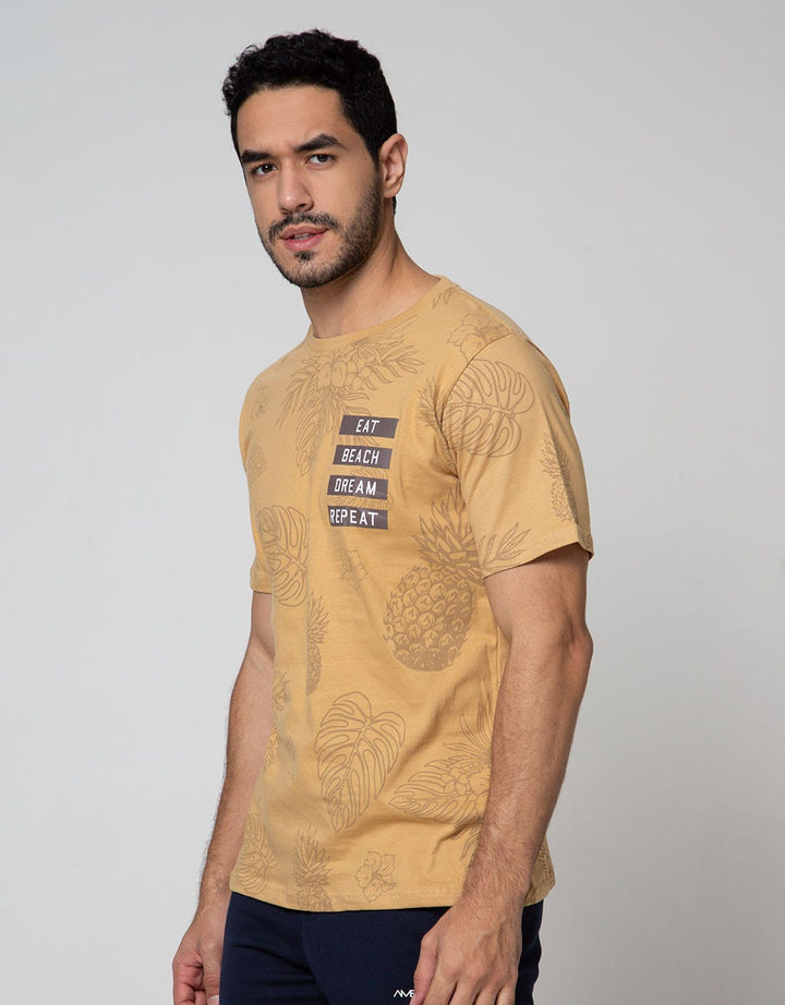 T Zone Short Sleeve T-Shirt Fullprint Theme Summertime Casual