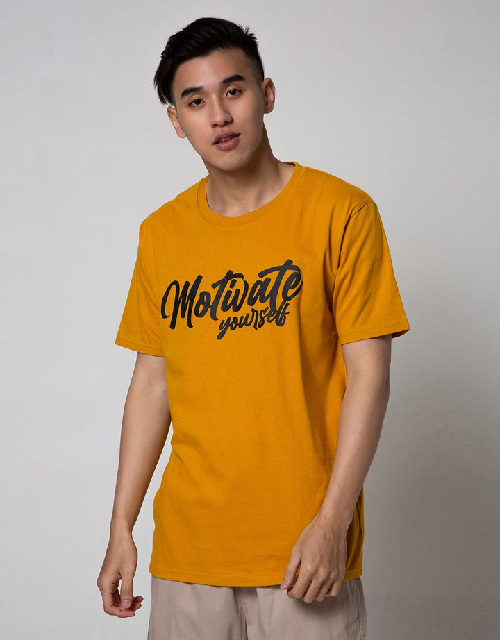 T Zone Short Sleeve T-Shirt Big Size Print Theme Statement - Motivate