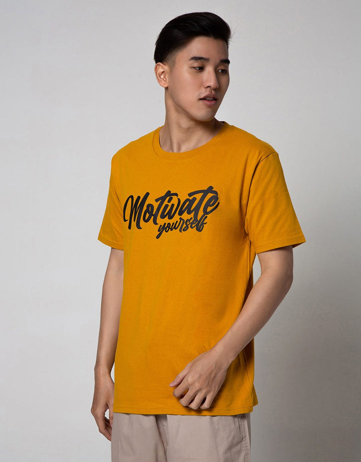 T Zone Short Sleeve T-Shirt Big Size Print Theme Statement - Motivate