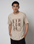 T Zone Short Sleeve T-Shirt Big Size Print Explorer